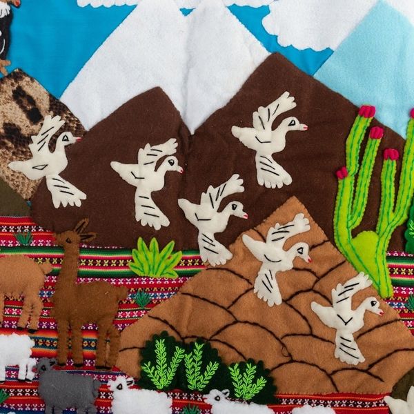 Alternate image for Large Arpillera Wall Hanging Ancash Vista
