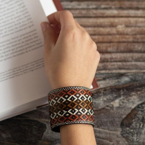 Alternate image for Artisan Crafted Wide Cuff Bracelet Dance of Gratitude