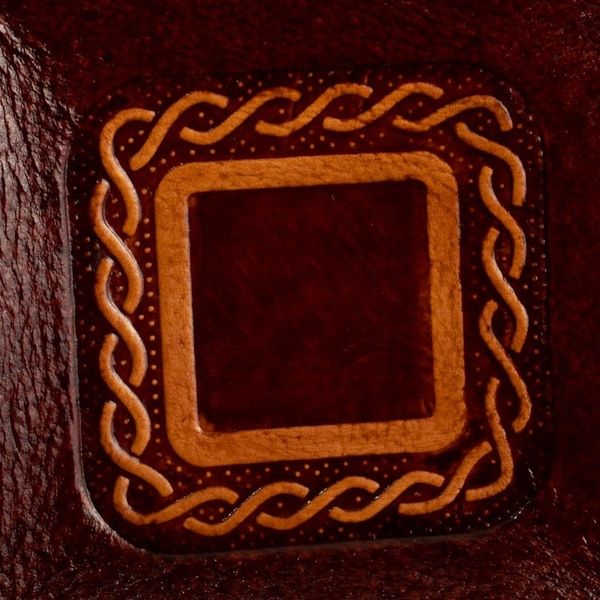 Alternate image for Hand Tooled Leather Celtic Catchall from Peru Celtic Magic