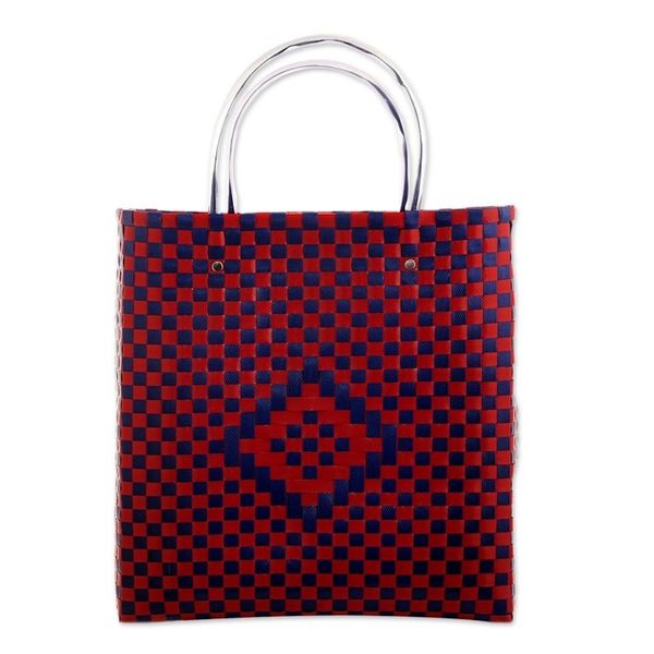 Alternate image for Red and Blue Recycled Tote Crafts Fair