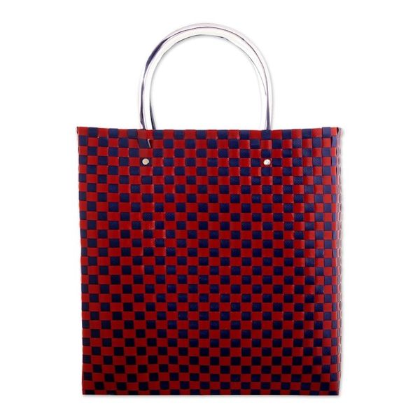 Alternate image for Red and Blue Recycled Tote Crafts Fair