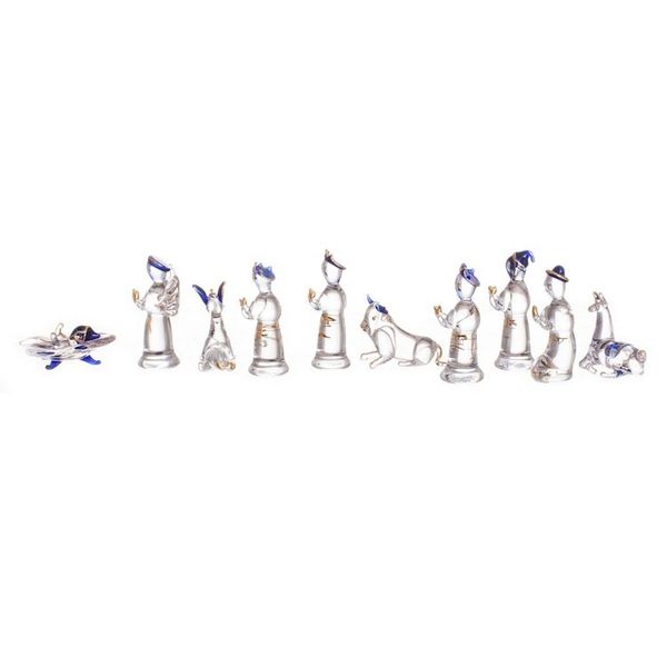 Alternate image for Clear Gilded Glass Nativity Scene from Peru 12 Piece Andean Festivity