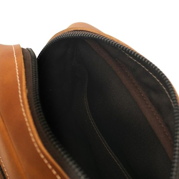 Alternate image for Mens Camel Brown Leather Toiletry Case from Peru Adventurer in Camel