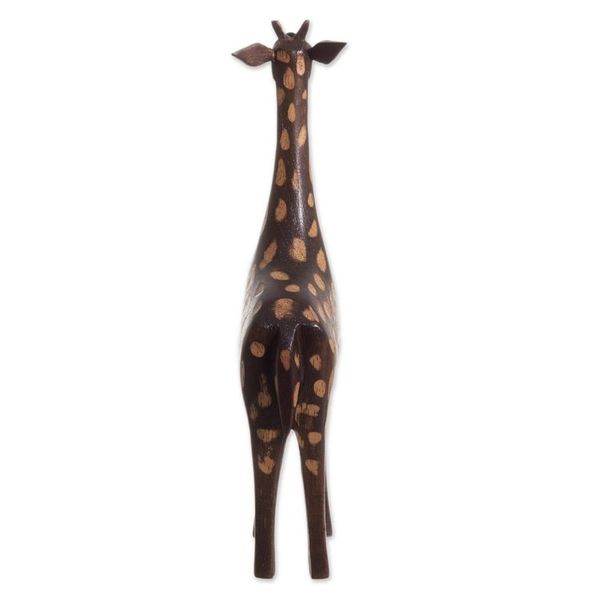 Alternate image for Hand-Carved Cedar Wood Giraffe Sculpture from Peru Charming Giraffe
