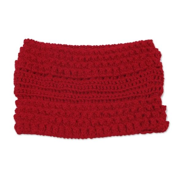 Alternate image for Alpaca Neck Warmer Knitted and Croched by Hand Jungle Rose