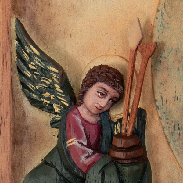 Alternate image for Religious Cedar Wood Relief Wall Panel Our Lady of Perpetual Help