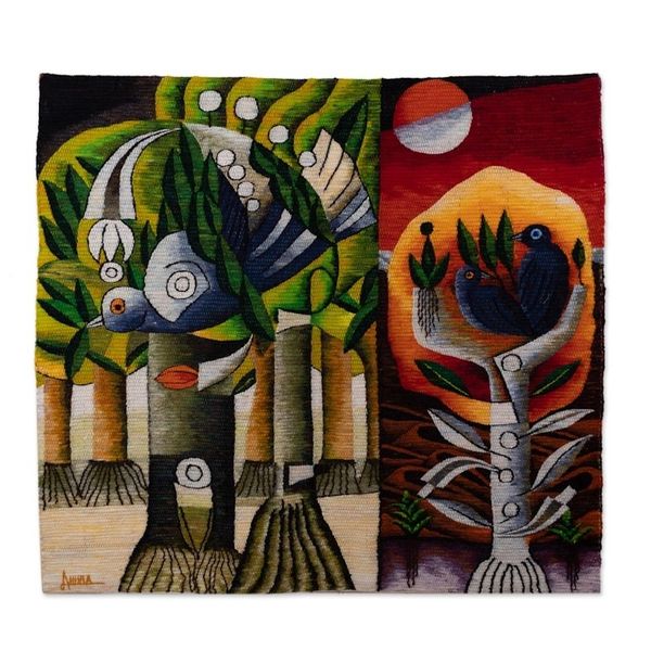 Alternate image for Large Wool Nature-Themed Tapestry Natural Beauty