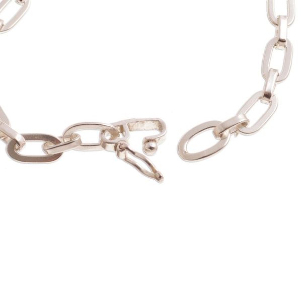 Alternate image for High-Polish Sterling Silver Link Bracelet from Peru Minimalist Flair