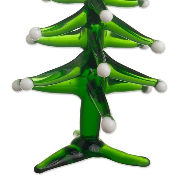 Alternate image for Handcrafted Glass Christmas Tree Statuette Star on Top