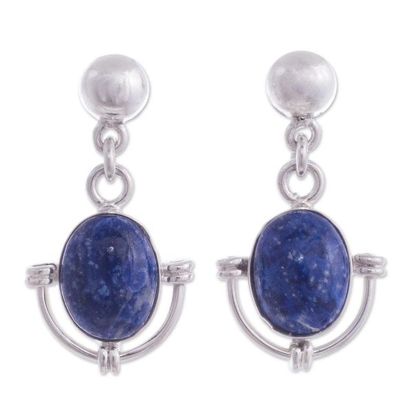 Alternate image for Handcrafted Lapis Lazuli Pendant and Earrings Jewelry Set Mystique