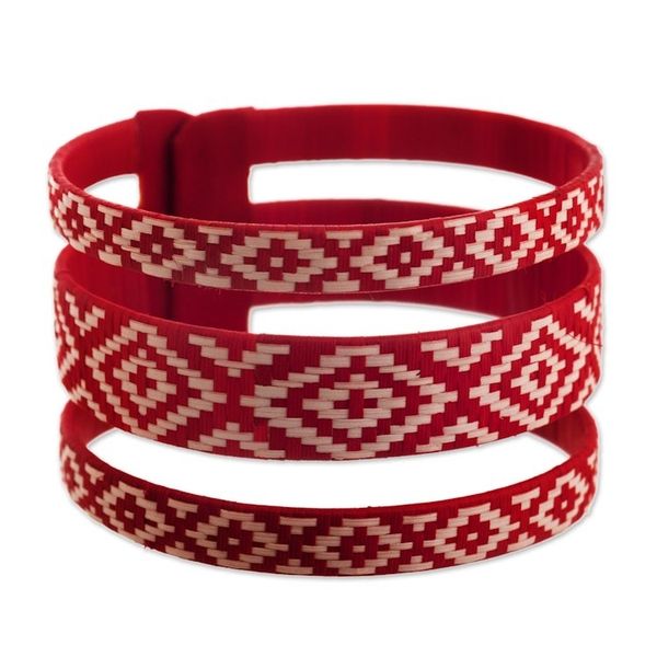 Alternate image for Handwoven Natural Fiber Cuff Bracelet Soul of Fire