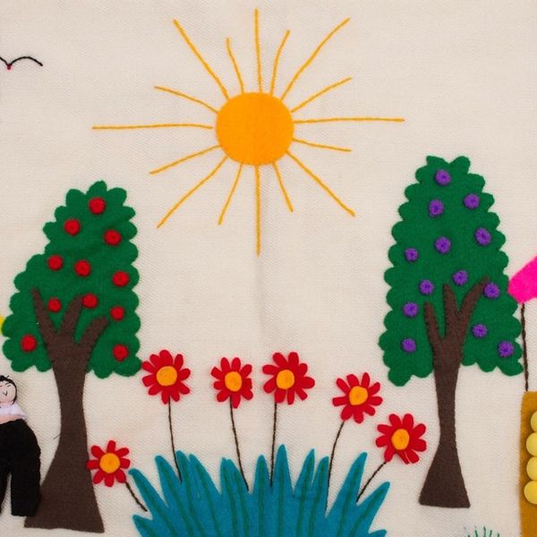 Alternate image for Cultural Cotton Arpillera Table Runner from Peru Andean Market