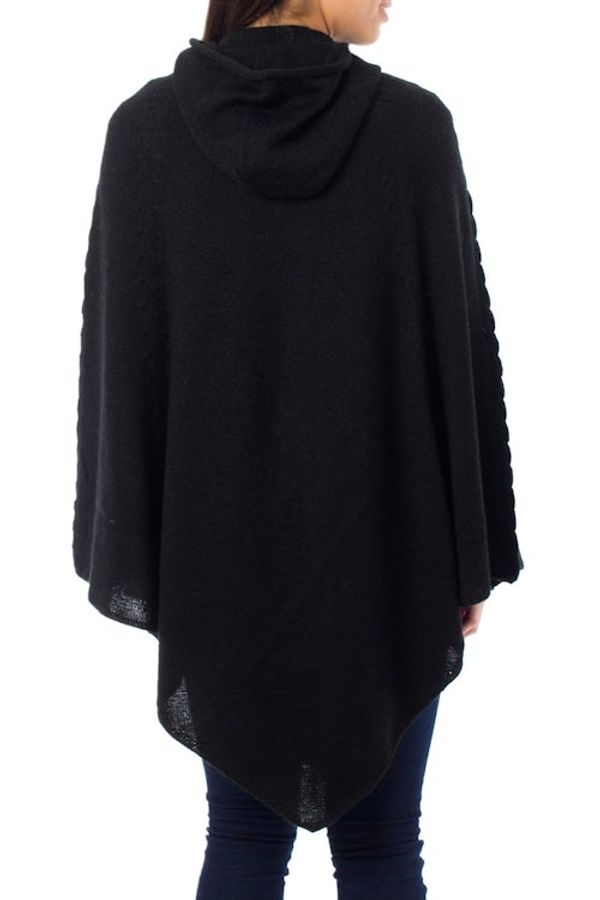 Alternate image for Alpaca Wool Blend Poncho from Peru Eternal Magic