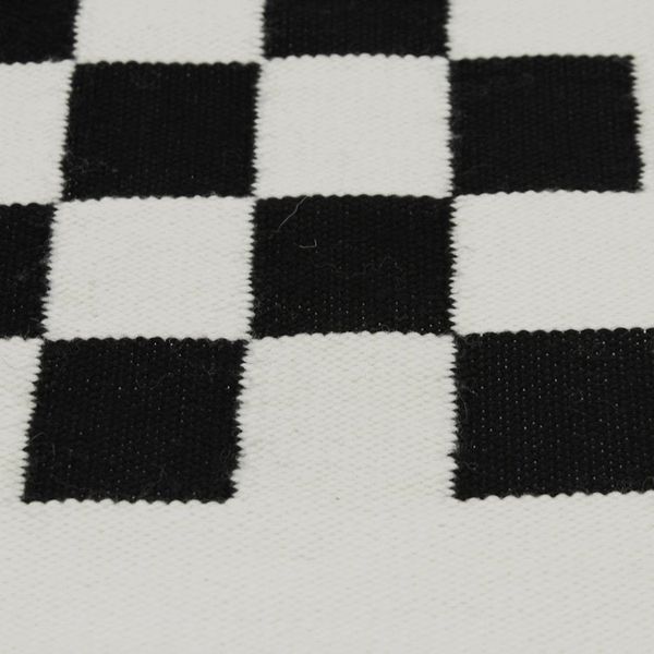 Alternate image for Handwoven Black and Ivory Chessboard Cushion Cover Chess