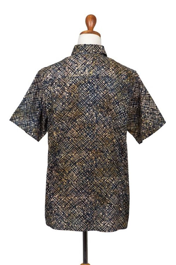Alternate image for Hand Dyed Batik Short Sleeve Shirt for Men from Bali Night Starfield