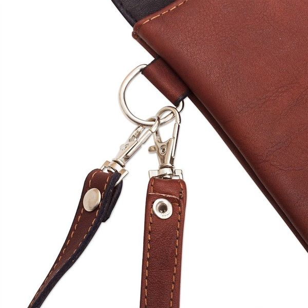 Alternate image for Tooled Leather Convertible Messenger Wristlet Bag from Peru Andean Summer