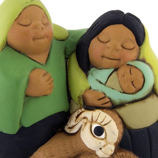 Alternate image for Petite Andean Christmas Nativity Scene in Ceramic Holy Family in Peru