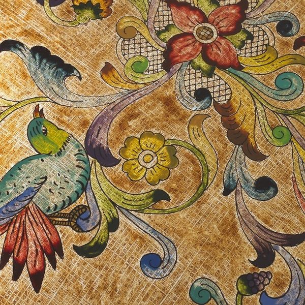 Alternate image for Unique Reverse-Painted Glass Serving Tray Heralds of Spring