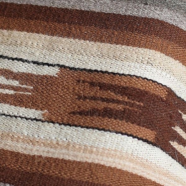 Alternate image for Handwoven 100 Percent Alpaca Striped Brown Throw Inca Graphics