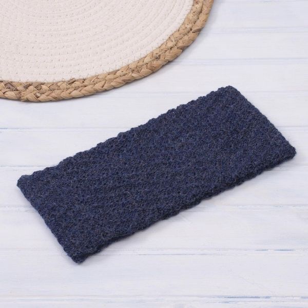 Alternate image for Wave Pattern 100 Baby Alpaca Headband in Blue from Peru Passionate Waves in Blue
