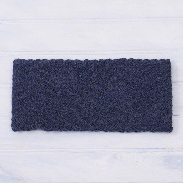 Alternate image for Wave Pattern 100 Baby Alpaca Headband in Blue from Peru Passionate Waves in Blue