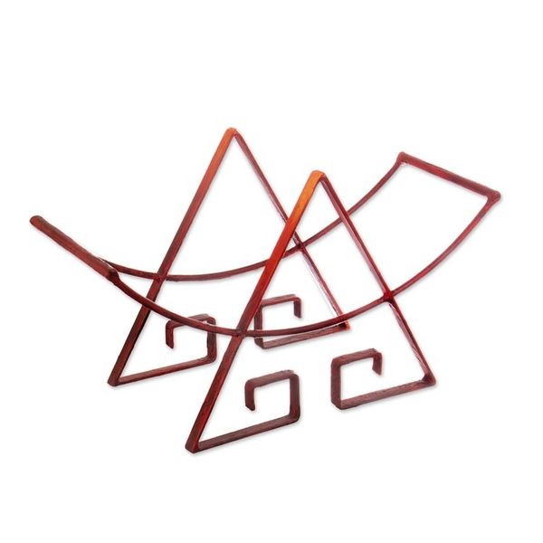 Alternate image for Steel wine bottle holder Inca Glyph