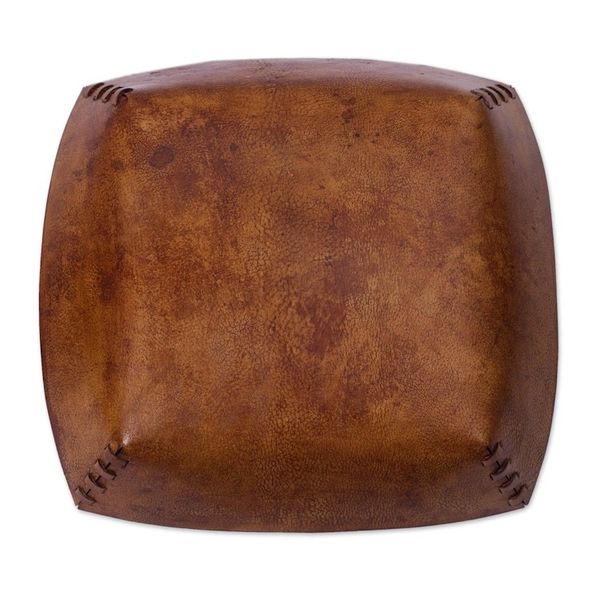 Alternate image for Peru Handcrafted Tooled Leather Andean Fleur-de-Lis Catchall Andean Fleur-de-Lis