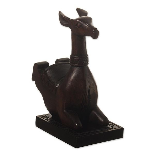 Alternate image for Hand-carved Vicua Wood Phone Holder From Peru Andes Vicua