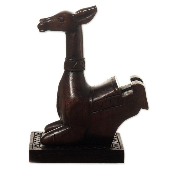 Alternate image for Hand-carved Vicua Wood Phone Holder From Peru Andes Vicua