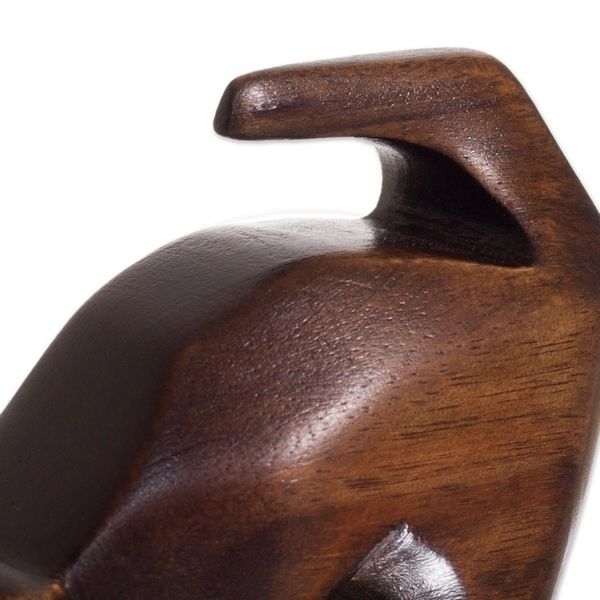 Alternate image for Hand-Carved Cedar Wood Cat Figurine from Peru Simple Cat