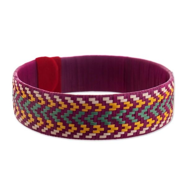 Alternate image for Natural Fiber Handmade Cuff Bracelet Between Mountain and River