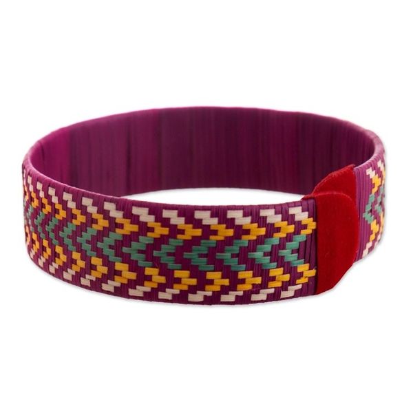 Alternate image for Natural Fiber Handmade Cuff Bracelet Between Mountain and River