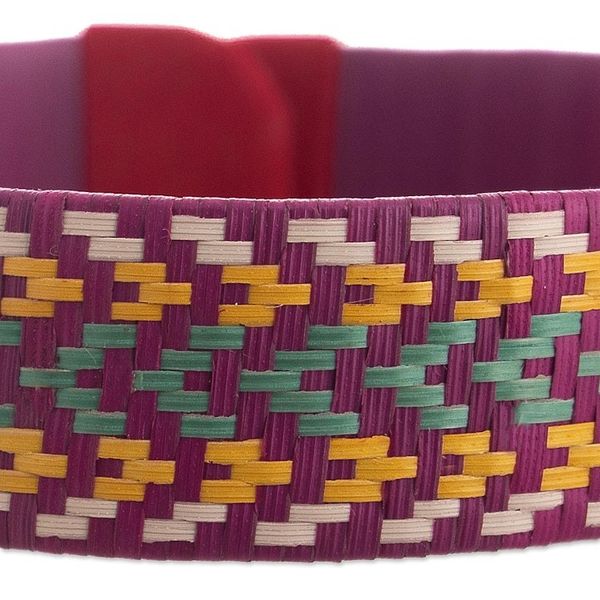 Alternate image for Natural Fiber Handmade Cuff Bracelet Between Mountain and River