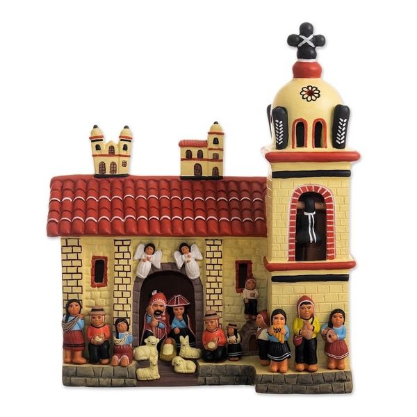 Alternate image for Hand Crafted Ayacucho Nativity Sculpture Quinua Nativity