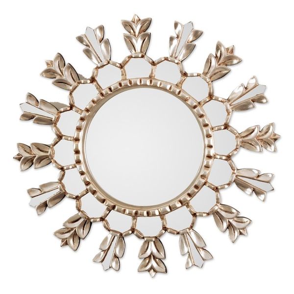 Alternate image for Fair Trade Floral Wood Mirror with Silver Finish Large Moonlit Tulips
