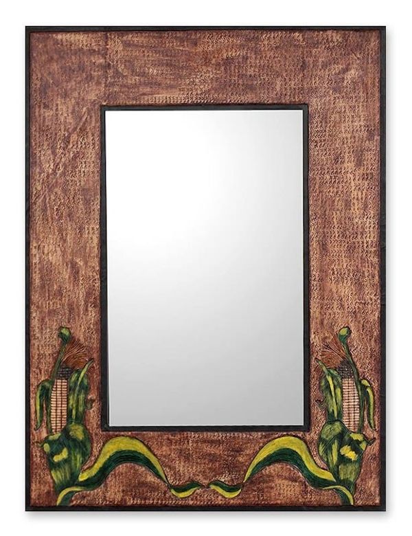 Alternate image for Leather mirror Inca Corn