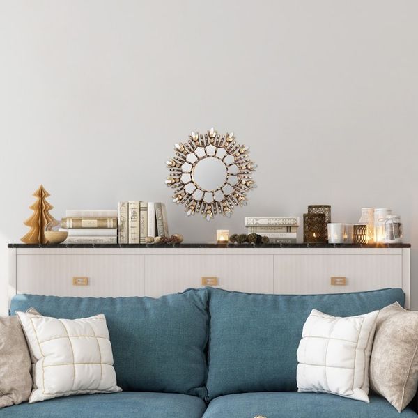 Alternate image for Artisan Crafted Wood Wall Accent Mirror King of Light