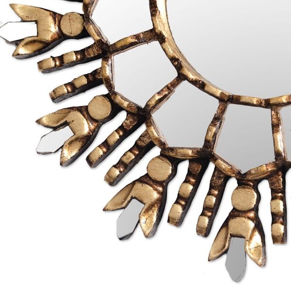 Alternate image for Artisan Crafted Wood Wall Accent Mirror King of Light