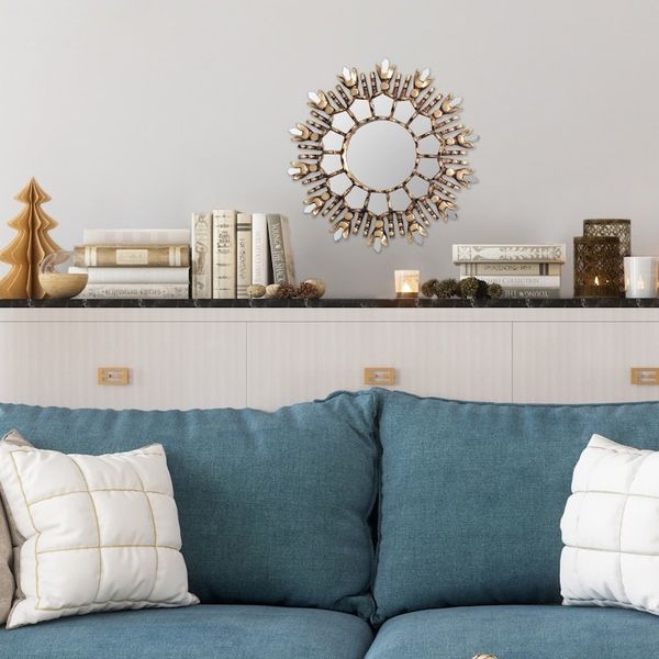 Alternate image for Artisan Crafted Wood Wall Accent Mirror King of Light
