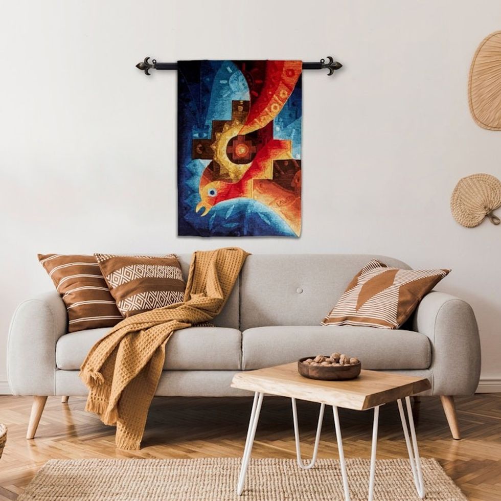 Alpaca blend tapestry 'Avian Spirit'