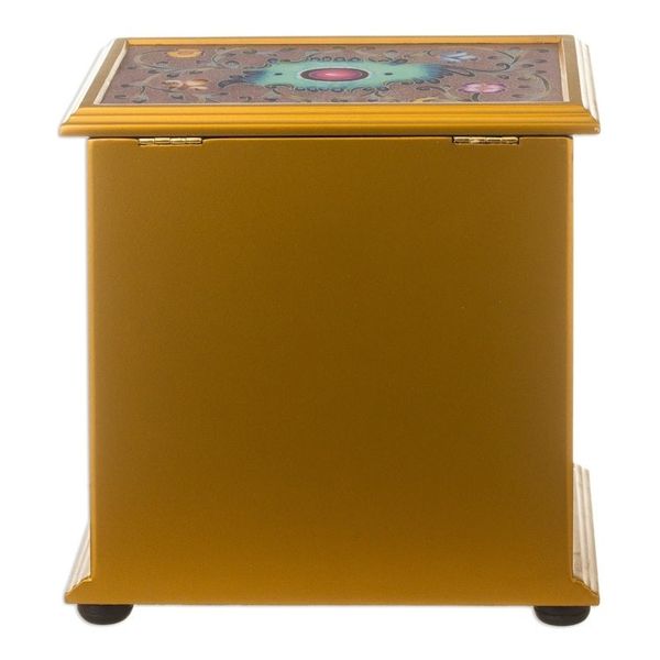 Alternate image for Hand Crafted Reverse-Painted Glass Jewelry Chest Subtle Splendor