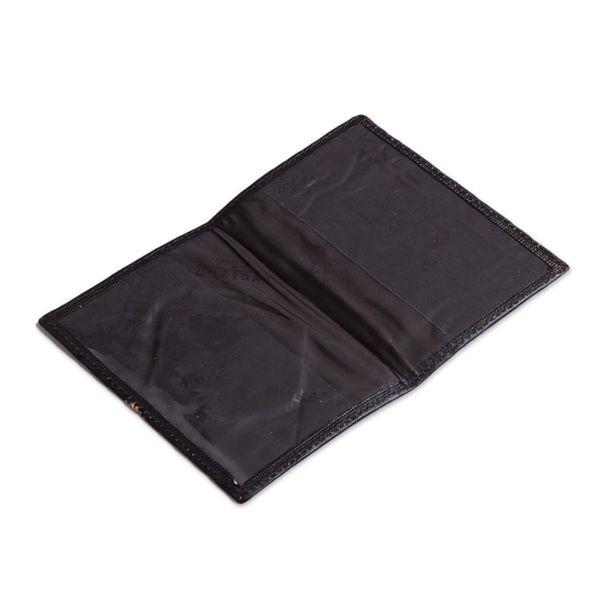 Alternate image for Dark Brown Leather Passport Cover with Incan Cross Design Inca Traveler