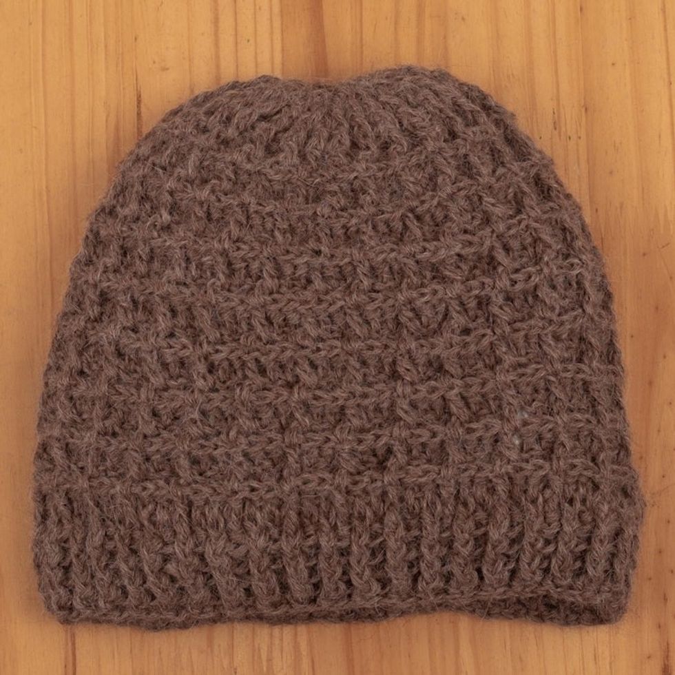 Brown 100 Alpaca Hat 'Mountain Road'