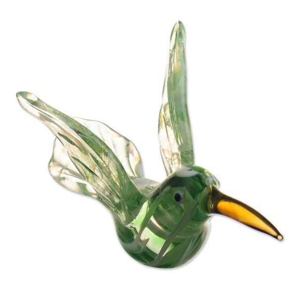 Alternate image for Handcrafted Glass Hummingbirds Set of 4 Hummingbird Flock