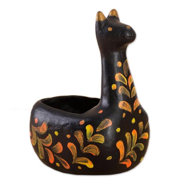Alternate image for Black Ceramic Llama Figurine from Peru Black Llamita