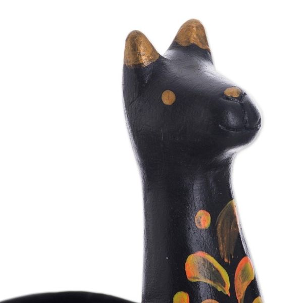 Alternate image for Black Ceramic Llama Figurine from Peru Black Llamita