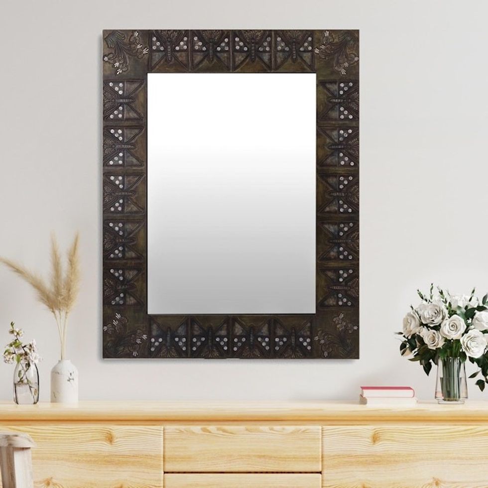 Inca Inspired Wall Mirror 'Cusco Butterfly'