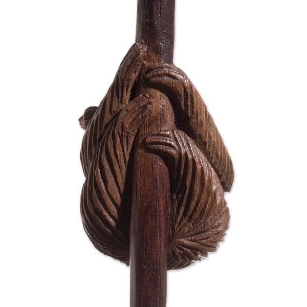 Alternate image for Cedar Wood Mother Sloth Sculpture from Peru Mother Sloth