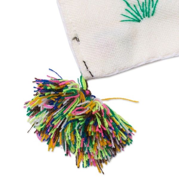 Alternate image for Animal-Themed Cotton Arpillera Table Runner from Peru Vicua Landscape