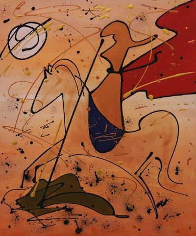 Alternate image for Acrylic Painting of St George Saint George II